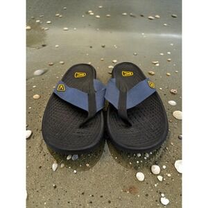 Men's Keen Blue/Black Contour Arch Flip Flops Sandals Sz 12 Outdoor Gorpcore